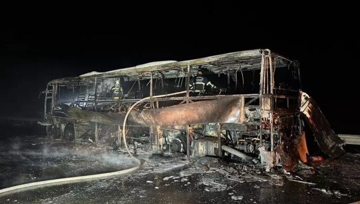 Gaziantep’te Otobüs Yangını: Yolcular Tahliye Edildi