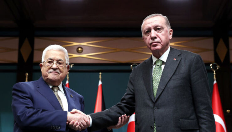 Cumhurbaşkanı Erdoğan Filistin Devlet Başkanı Abbas ile bir araya geldi