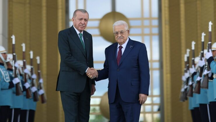 Cumhurbaşkanı Erdoğan Mahmud Abbas ile görüştü