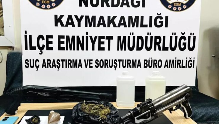 Gaziantep’te Silah ve Uyuşturucu Operasyonu: 1 Gözaltı