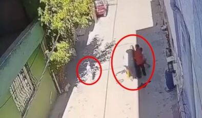 Kucağında çocuğu vardı… Kadından kadına şiddet!