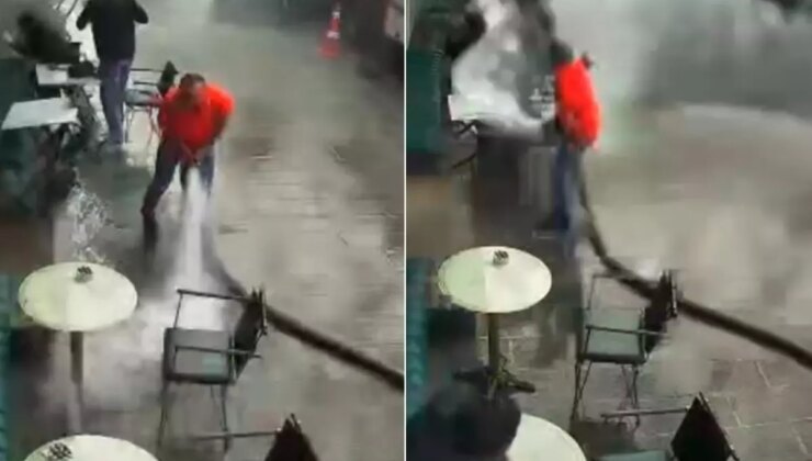 Esnaf şov yapayım derken kaos çıkardı