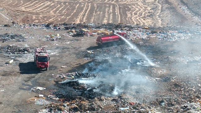 İslahiye’de çöplük alanda çıkan yangın söndürüldü