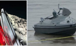 ‘Kamikaze’ deniz aracı bulup önce tekneye çektiler sonra limana getirdiler!