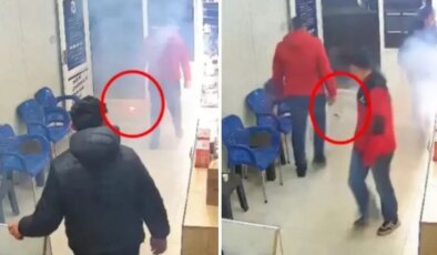 Bomba gibi patladı! Dehşet anları kameralarda
