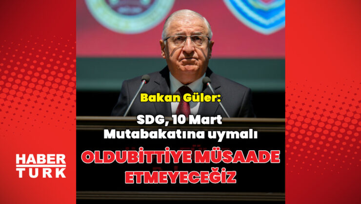 Bakan Güler’den SDG açıklaması
