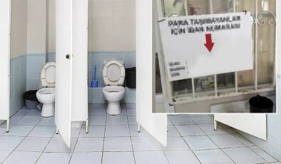 Cami tuvaletine asılan yazı tartışma yarattı