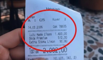 İstanbul’da "Pes" dedirten hesap pusulası, ekstra limon suyu için için 90 TL istendi