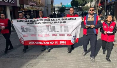 Karşıyaka’da işçiler sokağa indi! 7 aydır maaş yok, alacakları 400 bin TL