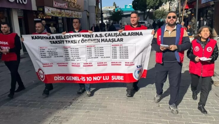 Karşıyaka’da işçiler sokağa indi! 7 aydır maaş yok, alacakları 400 bin TL