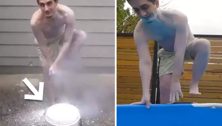 Ünlü YouTuber, girdiği havuzdan kupkuru çıktı