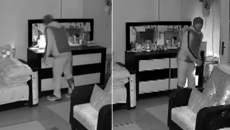 Evine giren hırsızın aklını aldı! O anlar saniye saniye kamerada