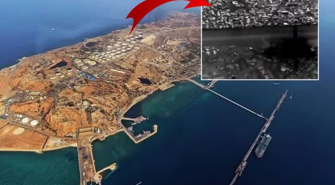 İşte Hark Adası’nın vurulduğu anlar! Üst üste tam 15 patlama