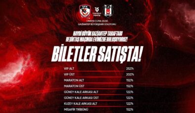 Gaziantep FK Beşiktaş maçı biletleri satışa çıktı