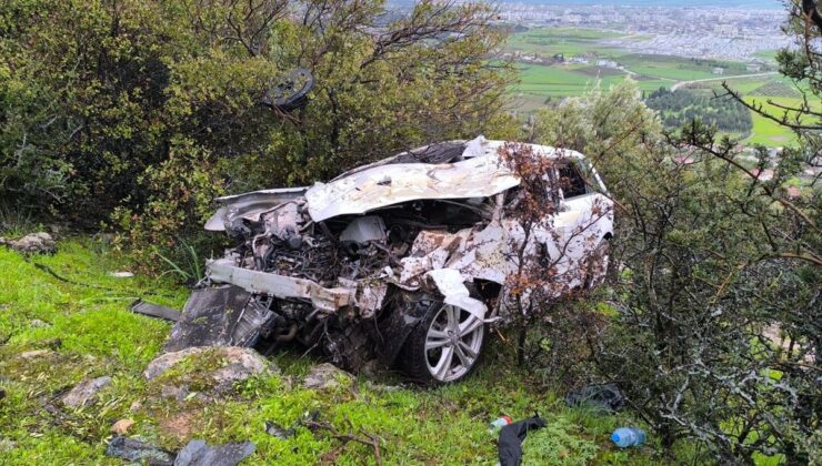 Gaziantep’te devrilen otomobilin sürücüsü öldü