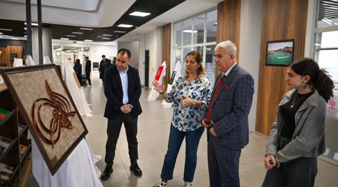 Gaziantep’te filografi eserleri sanatseverlerle buluştu