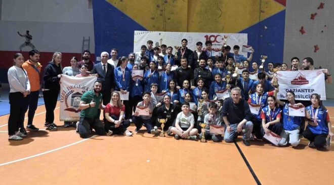 Gaziantep’te ‘Okul Sporları Tırmanış Yarışması’ yapıldı