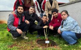 Gaziantep’te özel eğitim öğrencileri fidan dikti
