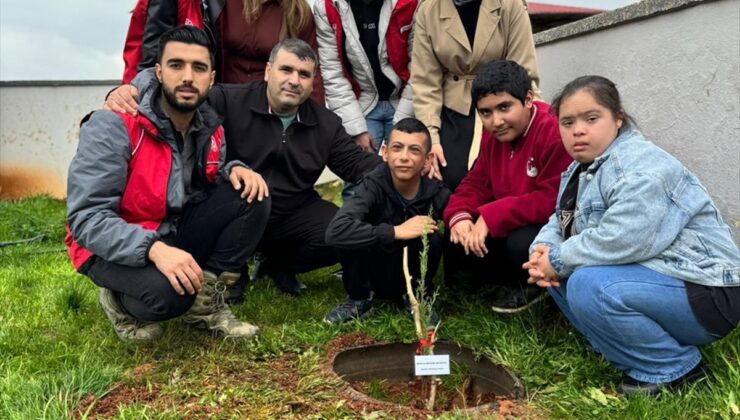 Gaziantep’te özel eğitim öğrencileri fidan dikti