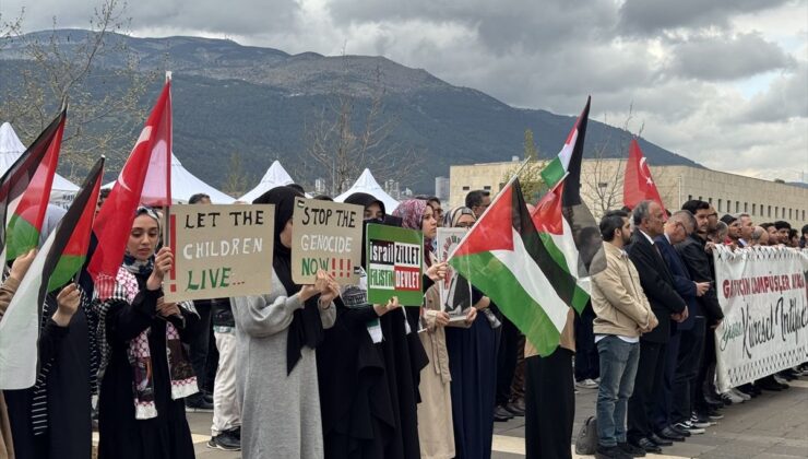 İsrail’in Filistinli esirlere yönelik "idam yasası" Gaziantep ve çevre illerde protesto edildi