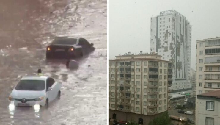 Gaziantep ve Kahramanmaraş’ta sağanak ve fırtına: Çatılar uçtu, yollar göle döndü