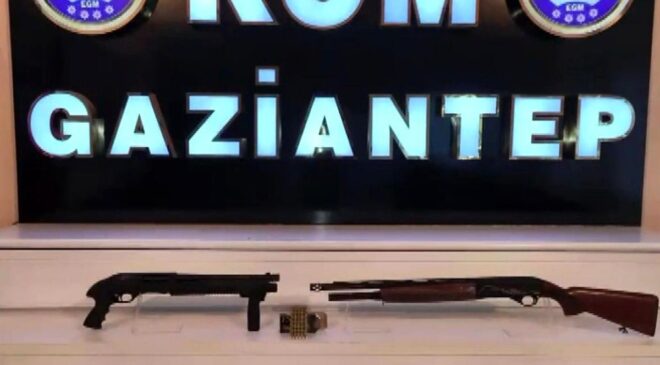 Gaziantep’te 6 adet ruhsatsız silah ele geçirildi: 1 gözaltı