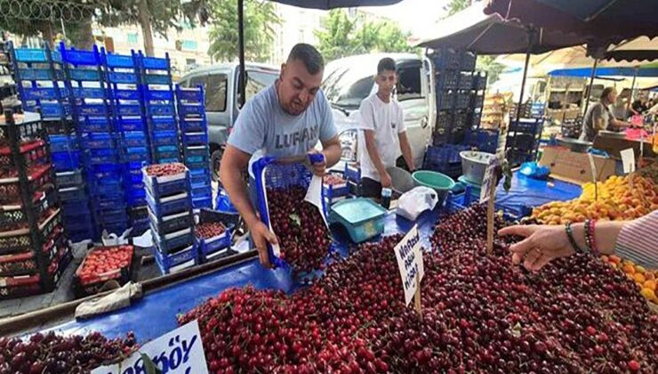 Festivalde cep yakan kiraz pazarda 70 liraya düştü! Vatandaş tezgahlara akın etti
