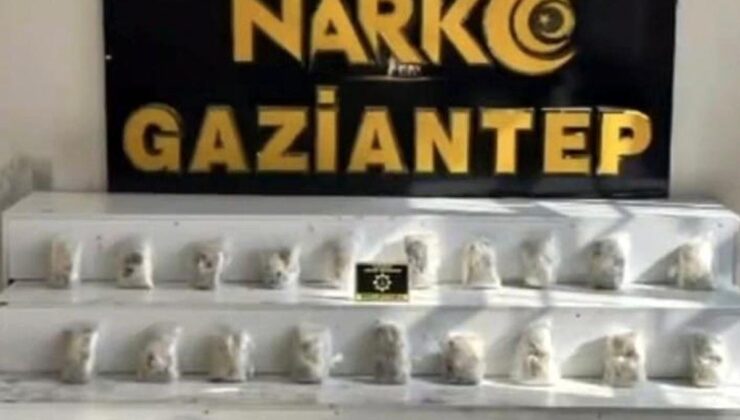 Gaziantep’te 22 kilo uyuşturucu ele geçirildi: 8 şahıs tutuklandı