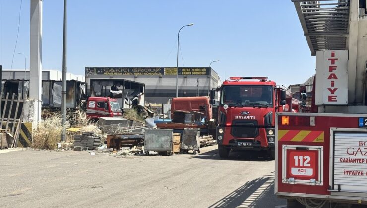 Gaziantep’te metal atölyesinde yangın