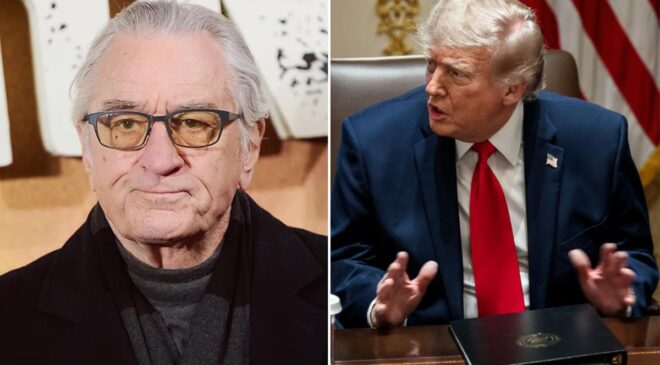 Trump’a verip veriştiren ünlü aktör kalabalığa küfürlü slogan attırdı