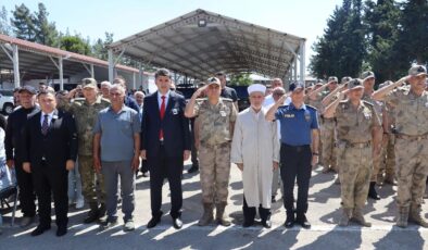 Kilis’te kalp krizi sonucu vefat eden asker için tören düzenlendi